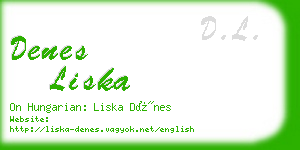 denes liska business card